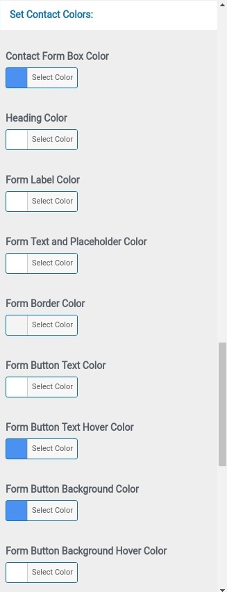 select Contact Page template