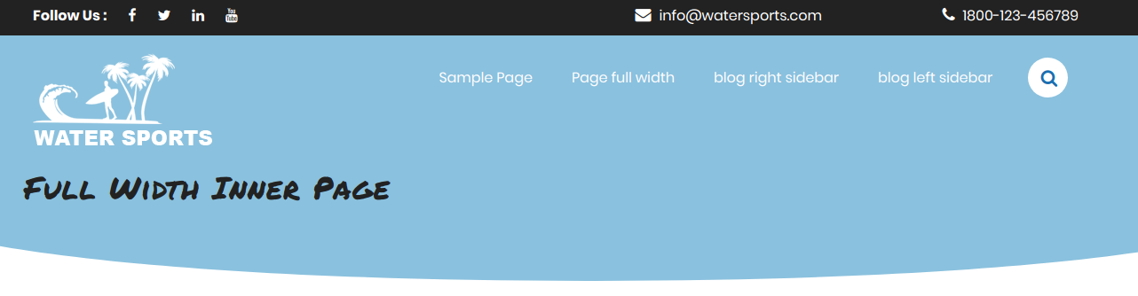 select Full Width Page template