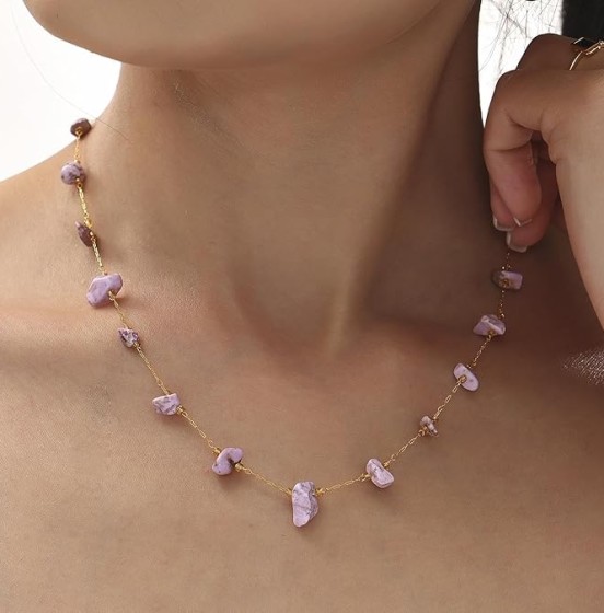 Natural Stone Beads Necklace - Image 5