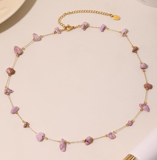 Natural Stone Beads Necklace - Image 4