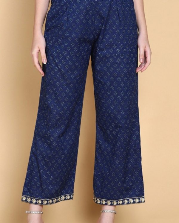 Blue Kurta Palazzos Set - Image 4