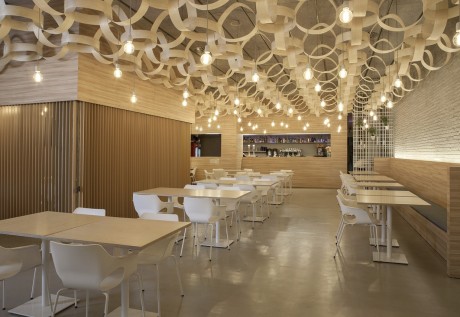 Design the interiors of restaurant dining area