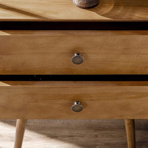 2-Piece 2-Drawer Solid Wood Nightstand - Image 3