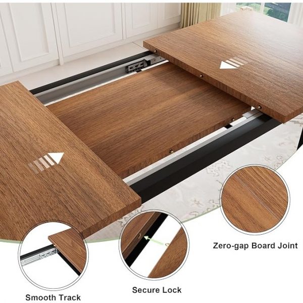 7-Piece Dining Table Set with 6 Stools - Image 5
