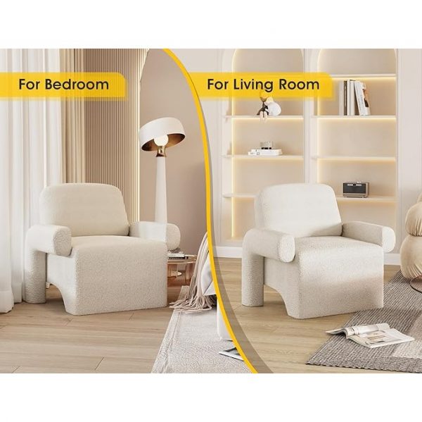Accent Chair Single Sofa with Round Armrest - Image 4