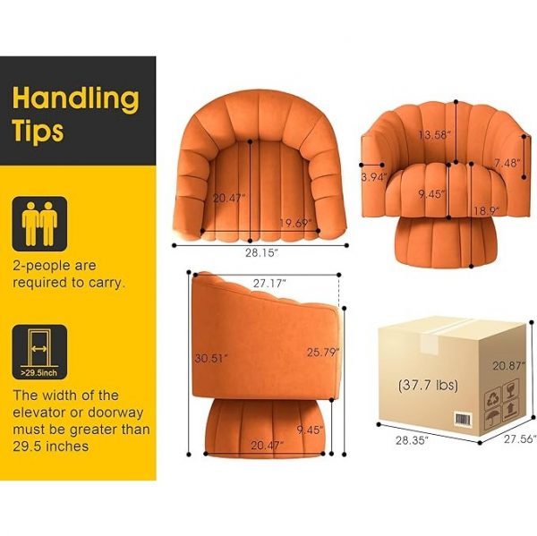 Cuddle Barrel Accent Sofa Chair - Image 4