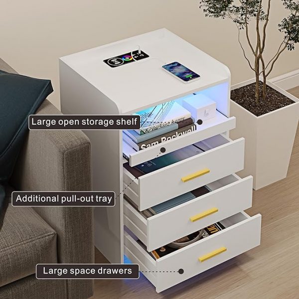 LED Nightstand for Bedroom - Image 2