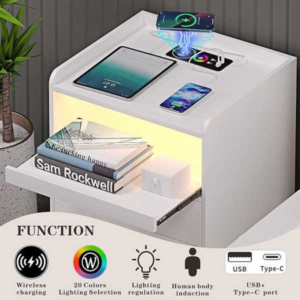 LED Nightstand for Bedroom - Image 3
