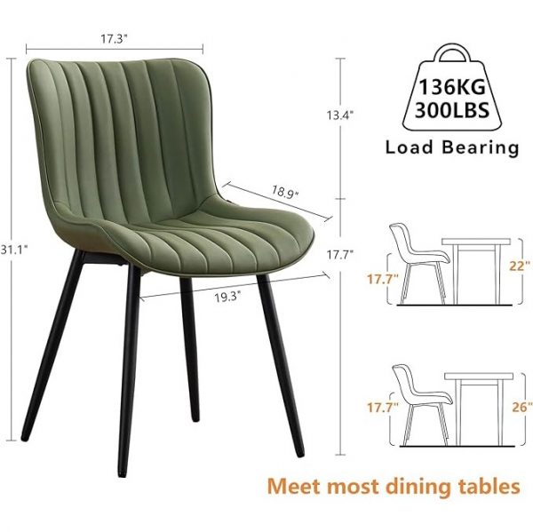 Modern Kitchen Armless Chairs - Image 4