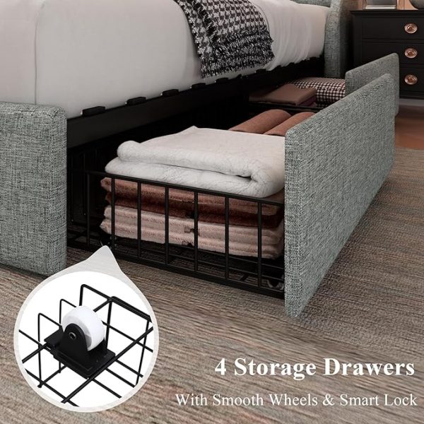 Queen Size Bed with Box Storage - Image 3