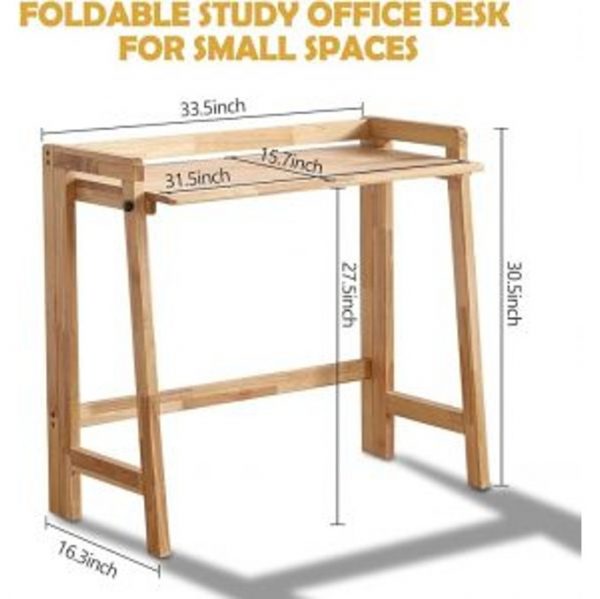 Solid Wood Folding Desk - Image 4