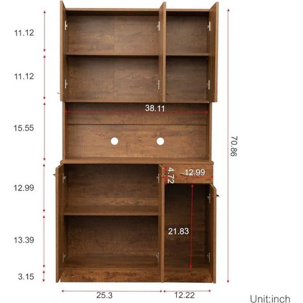 Freestanding Wooden Closet - Image 4