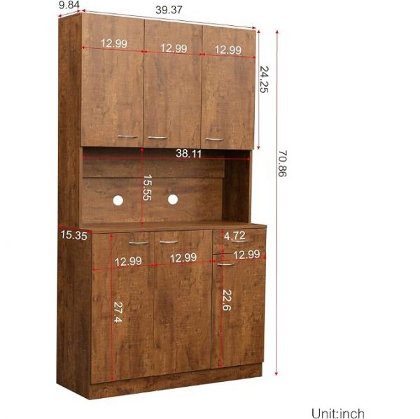 Freestanding Wooden Closet - Image 3