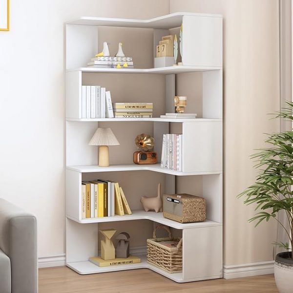 L-Shaped Corner Bookshelf
