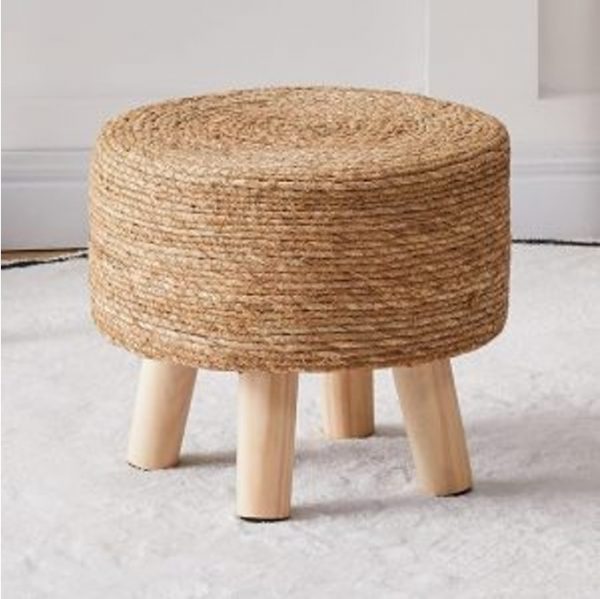 Natural Seagrass Hand Weave Pouf
