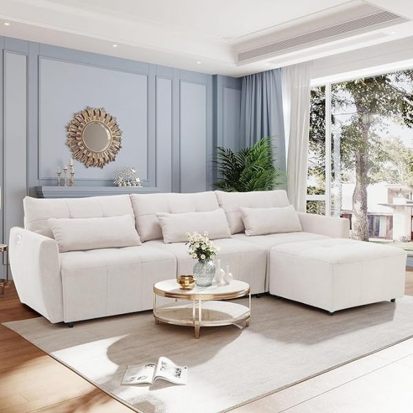 Sectional Comfy L-Shape Sofa Set