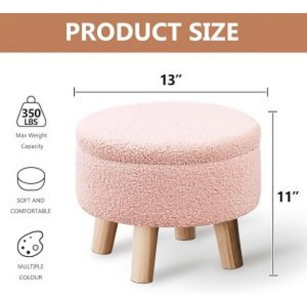Teddy Velvet Footstool - Image 3