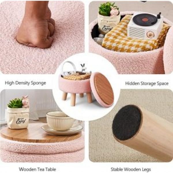 Teddy Velvet Footstool - Image 2