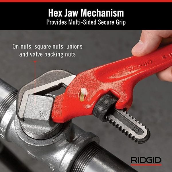 Offset Hex Jaw Pipe Wrench - Image 3