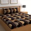 CHHAVI INDIA 160 TC Microfiber Double Geometric Bedsheet - Image 2
