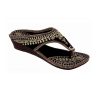 Women Black Flats Sandal - Image 2
