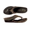 Women Black Flats Sandal - Image 4