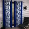 Fashion String 214 cm (7 ft) Polyester Door Curtain (Pack Of 2)  (Self Design, Blue) - Image 2