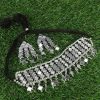 Oxidised Silver Jewel Set  (Silver) - Image 4
