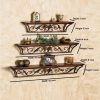 Decorhand Wall Mount Set of 3 Iron Wall Shelves Wooden, Iron Wall Shelf, Iron decor stand - Image 4