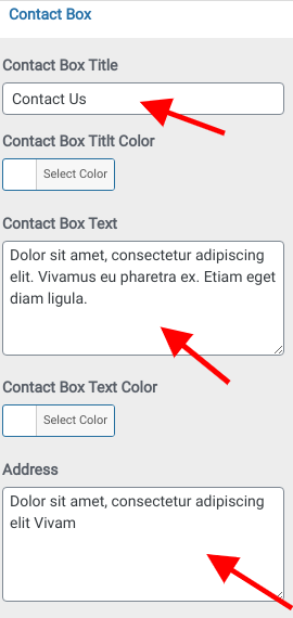 set contact section