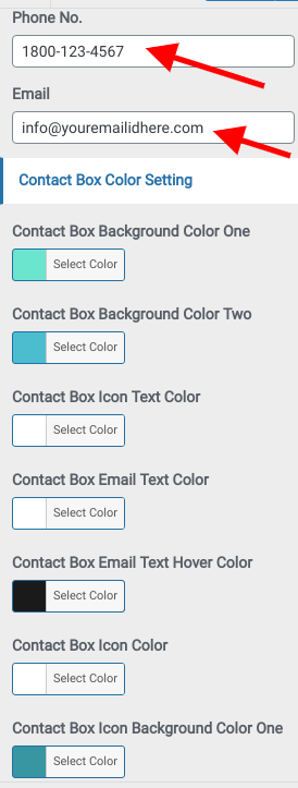 set contact section