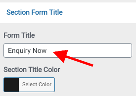 set contact section