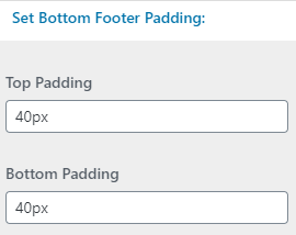 set Footer section