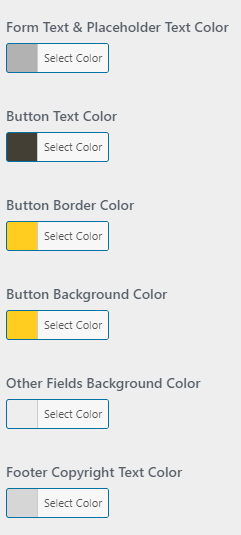 set Footer section