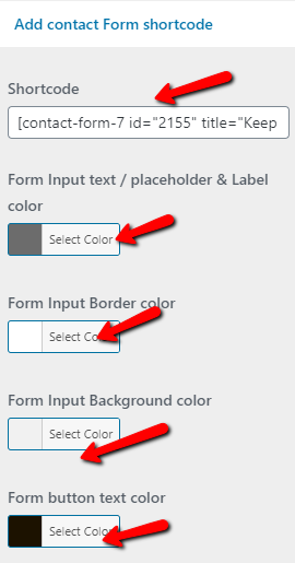 set contact section