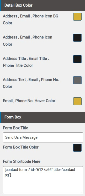 select Contact Page template