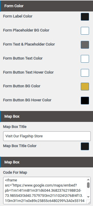select Contact Page template