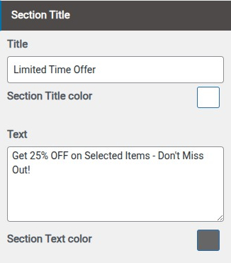 set Featured Page section