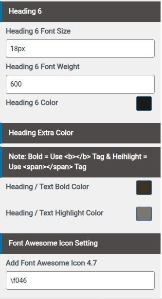 set Footer section