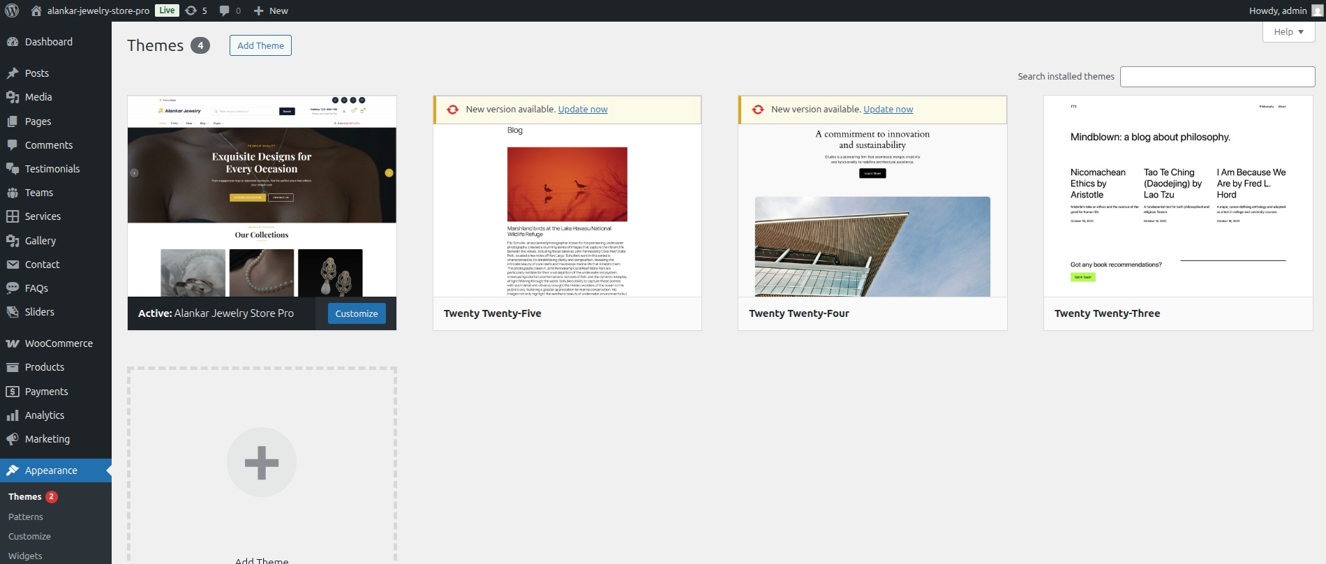 Add New Theme