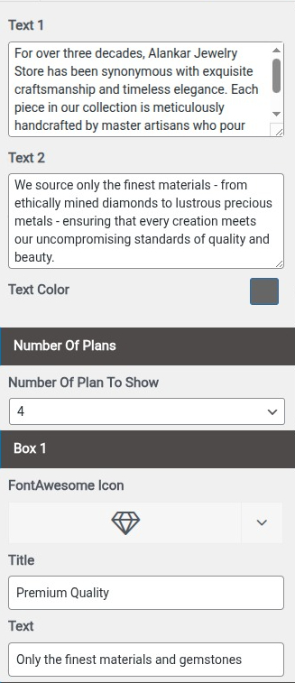set Featured Page section