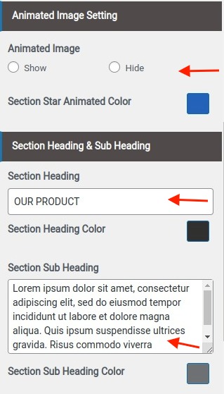 set contact section