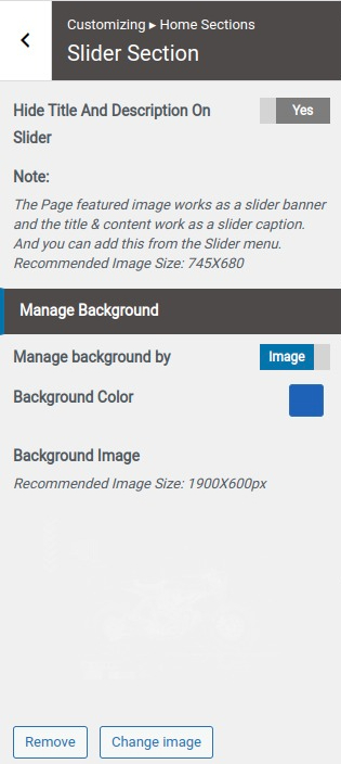 set slider