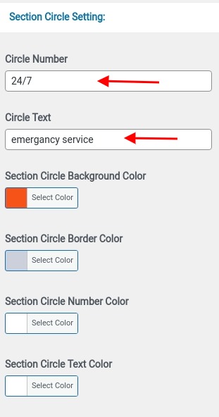 set contact section