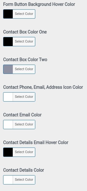 select Contact Page template