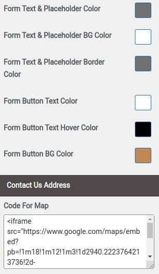 select Contact Page template