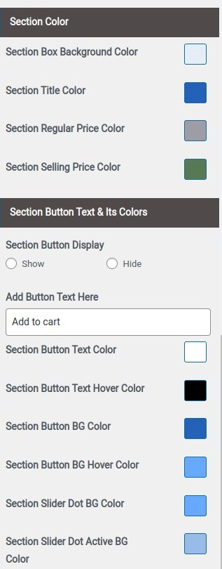 set contact section