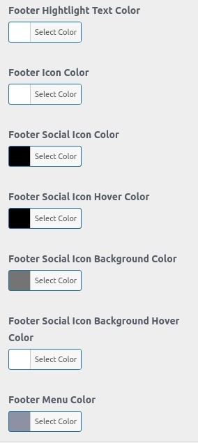 set Footer section