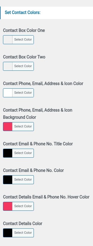 select Contact Page template