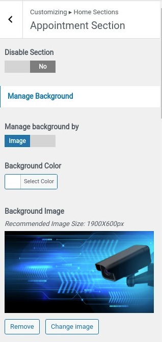 set contact section
